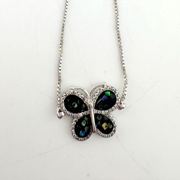 Abalone Butterfly Bolo Bracelet - Picture 7 of 11